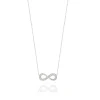 FACCO COLLANA colore Bianco con zirconi Simbolo: INFINITO "Il sentimento che non conosce fine"