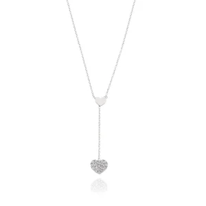 FACCO COLLANA  colore Bianco con zirconi Simbolo:  CUORE "I sentimenti raccontati dall?Anima"