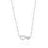 FACCO COLLANA colore Bianco con zirconi Simbolo: CUORE "I sentimenti raccontati dall?Anima"