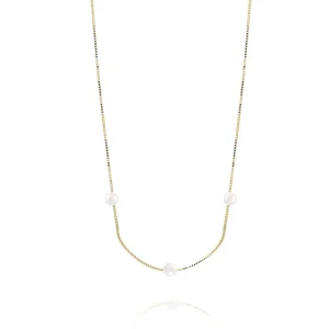 FACCO COLLANA  colore Giallo con Perla Naturale Simbolo:  PERLA "Racchiude la purezza della Natura"