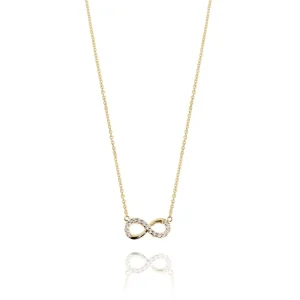 FACCO COLLANA  colore Giallo con zirconi Simbolo:  INFINITO "Il sentimento che non conosce fine"