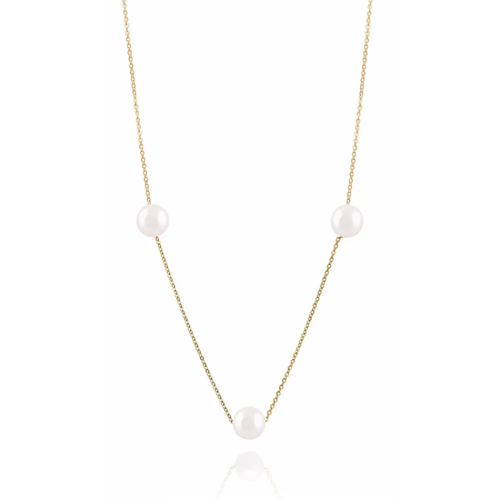 FACCO COLLANA  colore Giallo con Perla Naturale Simbolo:  PERLA "Racchiude la purezza della Natura"