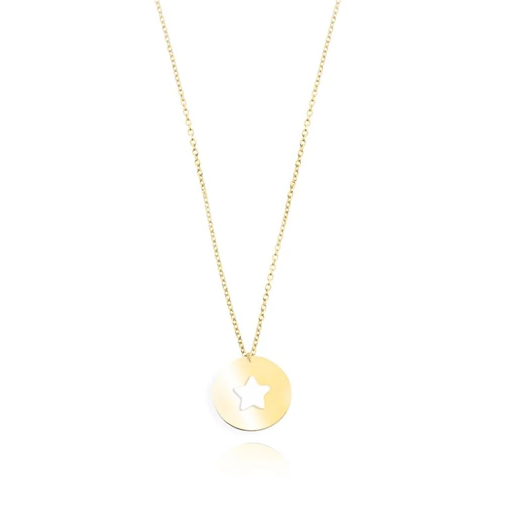 FACCO COLLANA  colore Giallo, smalto dipinto a mano da Maestri Orafi,?brevettato?e anallergico. Simbolo:  STELLA "La gioia radiante della Vita"
