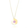 FACCO COLLANA colore Giallo, smalto dipinto a mano da Maestri Orafi,?brevettato?e anallergico. Simbolo: STELLA "La gioia illumina la Vita"