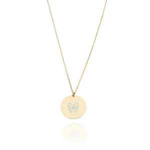 FACCO COLLANA  colore Giallo, smalto dipinto a mano da Maestri Orafi,?brevettato?e anallergico. Simbolo:  MAMMA "La gioia pi? grande di sempre"