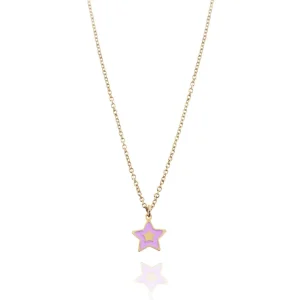 FACCO COLLANA  colore Giallo, smalto dipinto a mano da Maestri Orafi,?brevettato?e anallergico. Simbolo:  STELLA "La gioia radiante della Vita"