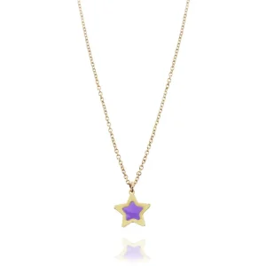 FACCO COLLANA  colore Giallo, smalto dipinto a mano da Maestri Orafi,?brevettato?e anallergico. Simbolo:  STELLA "La gioia radiante della Vita"