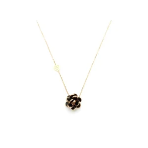 CHANTECLER Collana con ciondolo mini in oro rosa e smalto ref. 35635