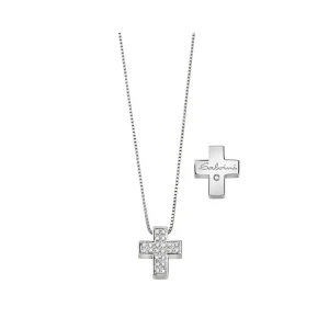 SALVINI Collana croce in oro bianco con diamanti ref. 20067605