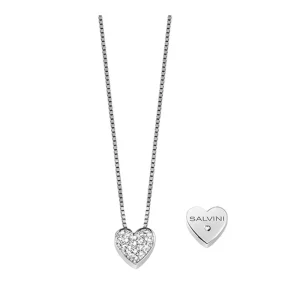 SALVINI Collana cuore in oro bianco con diamanti ref. 20067541