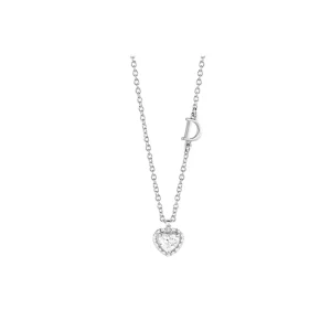 DAMIANI Collana in oro bianco e diamanti 20091139 Minou fidanzamento classica iconica taglio cuore