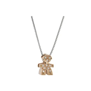 DONNA ORO COLLANA BIMBO IN ORO ROSA E DIAMANTI ref. DHPF7234.003