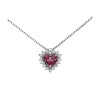 DONNA ORO COLLANA CUORE REGINA ORO BIANCO DIAMANTI RUBINIDHPR9130.004