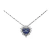 DONNA ORO COLLANA CUORE REGINA ORO BIANCO DIAMANTI ZAFFIRIDHPZ9130.004