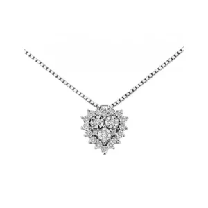 DONNA ORO COLLANA CUORE REGINA ORO BIANCO DIAMANTI DHPF9128.011