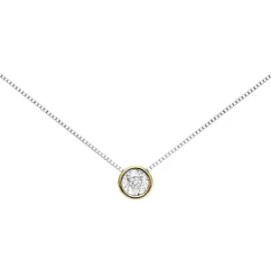 DONNA ORO COLLANA IN ORO BIANCO E GIALLO E DIAMANTI ref. DHPL7383.004