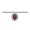 DONNA ORO COLLANA IN ORO BIANCO RUBINO E DIAMANTI ref. DHPR9574.008