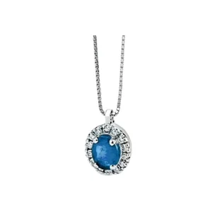 DONNA ORO COLLANA IN ORO BIANCO ZAFFIRO E DIAMANTI ref. DHPZ7204.004