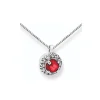 DONNA ORO COLLANA IN ORO BIANCO RUBINO E DIAMANTI ref. DHPR7201.004