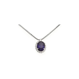 DONNA ORO COLLANA IN ORO BIANCO E ZAFFIRO - IRIDE ref. DHPZ7877.006