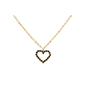 PDPAOLA COLLANA IN ORO BLACK HEART ref. CO01-221-U