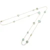 CHANTECLER Collana lunga cm 115 in oro giallo, Turchese e Diamanti