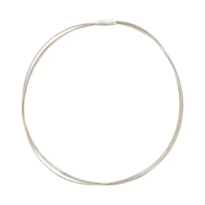PESAVENTO Collana multifilo in argento rodio-rosa ref. WDNAG467