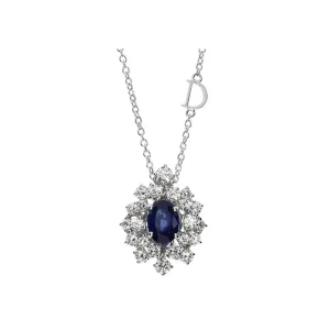 DAMIANI Collana Salvini oro bianco zaffiro ref. 81096532 donna mimosa
