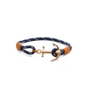TOM HOPE cordino blu/arancione, ancora placcata oro