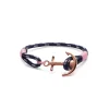 TOM HOPE cordino blu/rosa, ancora ottone placcata oro rosa