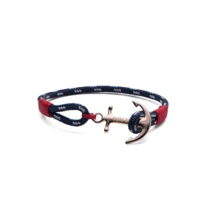 TOM HOPE cordino blu/rosso, ancora ottone