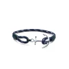 TOM HOPE cordino blu/verde, ancora argento sterling