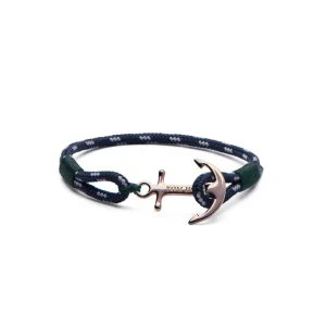 TOM HOPE cordino blu/verde, ancora ottone