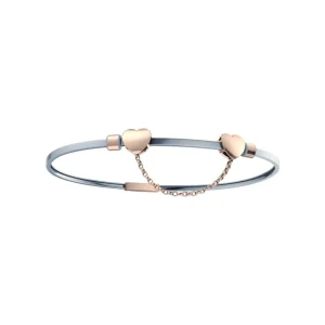DONNA ORO DOPPIO CUORE CON CATENA ORO ROSA