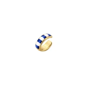 RUE DES MILLE EARCUFF A RIGHE BIANCO/BLU ref. AE-EAR-B