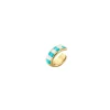 RUE DES MILLE EARCUFF A RIGHE BIANCO/TURCHESE ref. AE-EAR-T