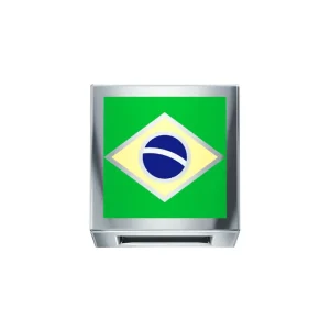 DONNA ORO ELEMENTO BANDIERA BRASILE ORO BIANCO E SMALTO