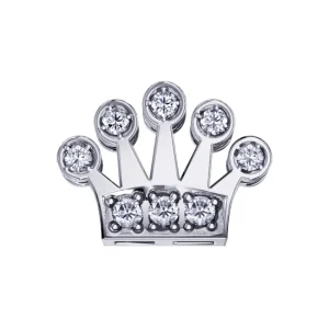 DONNA ORO ELEMENTO BRACCIALE CORONA ORO BIANCO E DIAMANTI