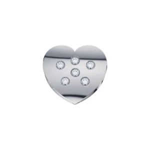 DONNA ORO ELEMENTO CUORE ORO BIANCO E DIAMANTI