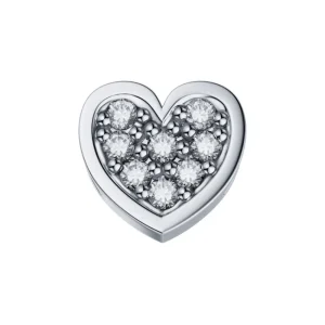 DONNA ORO ELEMENTO CUORE  ORO BIANCO E DIAMANTI