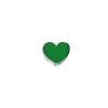 DONNA ORO ELEMENTO CUORE REVERSO IN ORO BIANCO E SMALTO VERDE - ELEMENTS ref. DCHF9244