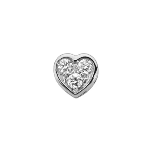DONNA ORO ELEMENTO CUORE IN ORO BIANCO E DIAMANTI ref. DCHF8554.006