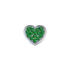 DONNA ORO ELEMENTO CUORE IN ORO BIANCO E SMERALDI ref. DCHE9207