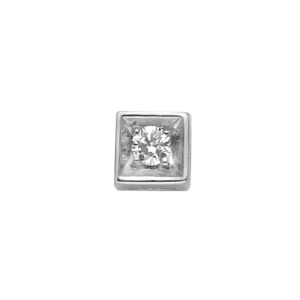 DONNA ORO ELEMENTO QUADRATO IN ORO BIANCO E DIAMANTI ref. DCHF8550.002