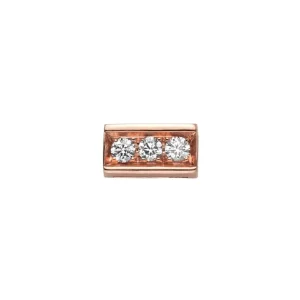 DONNA ORO ELEMENTO RETTANGOLO IN ORO ROSA E DIAMANTI ref. DCHF8549.007