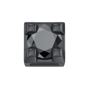 DONNA ORO ELEMENTO GRIFFE ORO BRUNITO CON DIAMANTE NERO