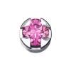 DONNA ORO ELEMENTO GRIFFE TONDA ORO BIANCO CON ZAFFIRO ROSA