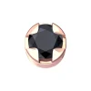 DONNA ORO ELEMENTO GRIFFE TONDA ORO ROSA CON DIAMANTE NERO