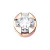 DONNA ORO ELEMENTO GRIFFE TONDA ORO ROSA CON DIAMANTE