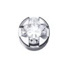DONNA ORO ELEMENTO GRIFFE TONDA ORO BIANCO CON DIAMANTE